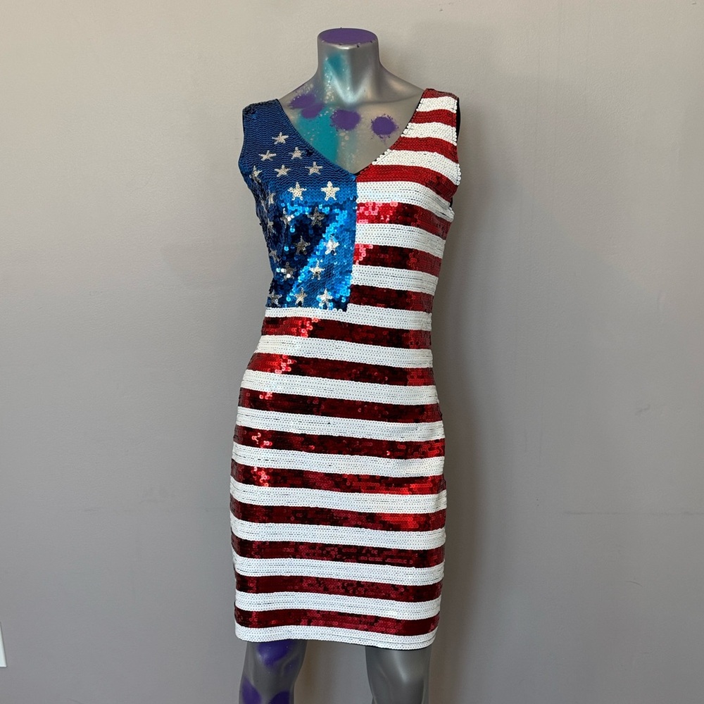Patriotic Sequin Mini Dress